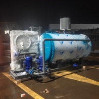 Chaudière à eau chaude industrielle horizontale à haute efficacité, à tubes, fonctionnant au gaz ou au mazout, automatique