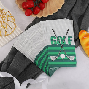 Golf Themed Paper Napkins 330mmx400mm Double Layer Printed For Party Use - Product Image 3