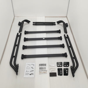 MENGXIANG Nouveau design, barre transversale <span class=keywords><strong>de</strong></span> <span class=keywords><strong>toit</strong></span> en alliage d'aluminium noir réglable <span class=keywords><strong>de</strong></span> haute qualité, capacité <span class=keywords><strong>de</strong></span> charge élevée, pour Toyota 2014+ - Product Image 1