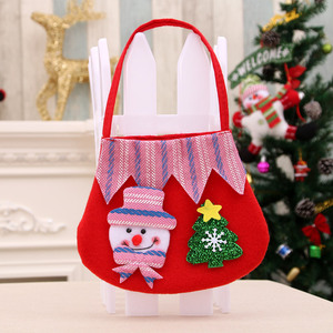 Artículos navideños, bolsa de peluche con forma de manzana, bolsa de regalo de Papá Noel, bolsa de regalo pequeña para niños, decoraciones - Product Image 4