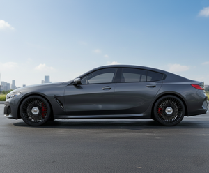 Кованые диски на заказ, дизайн с пятью спицами, 17-24 дюйма, 5*112 120, черная отделка, для тюнинга/модернизации Land Rover, BMW, Mercedes-Benz, Ford - Product Image 5