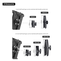 Support de tablette en plastique noir à ressort VINmounts pour tablettes Zebra ET40/45 de 8 pouces, compatible avec les étuis, modèle VIN-PBJ-015