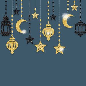 Décoration suspendue Ramadan Kareem, Ornement islamique, Plaque décorative étoile lumineuse pour le Ramadan - Product Image 2