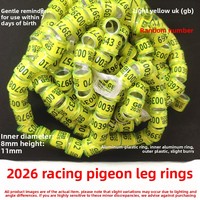 Bague de pied ronde pour pigeon 2026 avec caractéristiques intérieures et extérieures pour pigeons d'élevage et de course CN