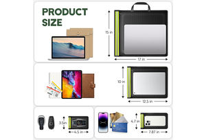 Sac anti-pistage EMP, cages Faraday pour ordinateurs portables, tablettes, téléphones, clés de voiture, <span class=keywords><strong>pochette</strong></span> de blocage de signal - Product Image 4