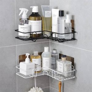 Salle de bain cuisine poinçon cadre d'angle étagère de <span class=keywords><strong>douche</strong></span> en fer forgé shampooing support de rangement avec ventouse - Product Image 5