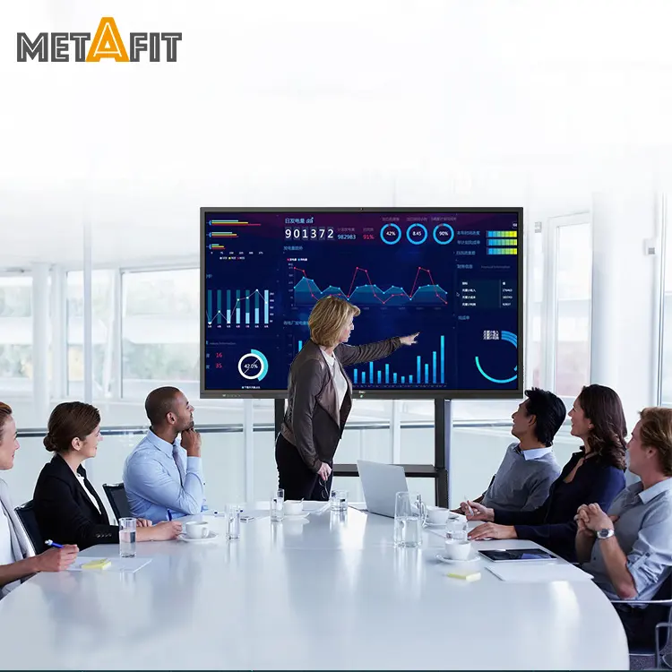 Metafit 65 Inch Interactive Whiteboard Smart Touch Teaching Television Led Display Screen Conference All-in-one Machine