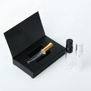 Leere Glas parfüm Luxus-Sprüh flasche im Taschen format mit Box