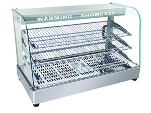 Vitrine chauffante professionnelle 1,6 kW pour aliments, 900 mm, avec porte vitrée, pour restaurants, boulangeries et traiteurs - Product Image 1