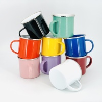 LOGO personnalisé gobelet en métal promotionnel thé émail café lait camping tasse émail tasse