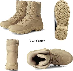 Stivali da Combattimento Renyqatt da <span class=keywords><strong>Uomo</strong></span> 8 Pollici, Tomaia in Rete Leggera Traspirante, Stivali da Lavoro Invernali <span class=keywords><strong>con</strong></span> <span class=keywords><strong>Cerniera</strong></span> Laterale e Suola in Gomma - Product Image 5