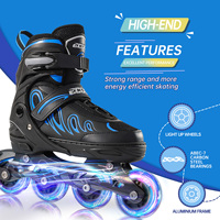 Produit en promotion : Patins à roulettes pour enfants et adultes, taille réglable, patins à roulettes lumineux