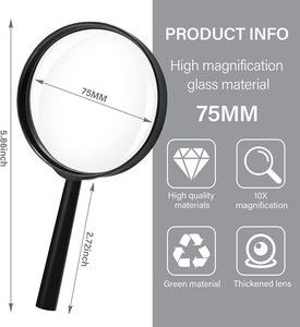 Odm/OEM 3x Magnifying Glass Reading Magnifier Acrylic hoàn toàn trong suốt xử lý nhựa Magnifier cho trẻ em Đồ chơi - Product Image 2