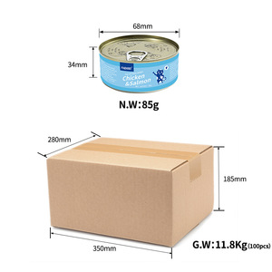 Alimento Úmido para Gatos OEM ODM OBM em Grandes Quantidades, Frango e Atum 85g 170g 375g, Alimento Úmido em Lata de Alta Nutrição para Gatos Pequenos - Product Image 6