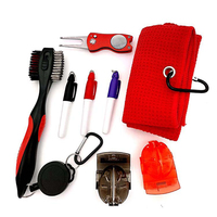 Kit d'accessoires de Golf personnalisés, usine OEM, Kit avec serviette en microfibre, outils de trempage, marqueurs de billes et t-shirts en plastique, 1000 pièces