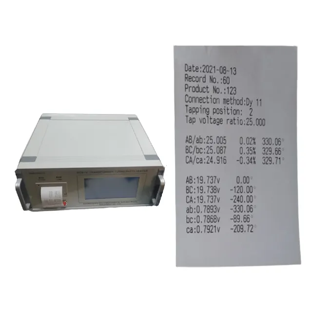 Transformer phase angle and magnetic balance testing equipment/turns ratio analyzer with excitation current test