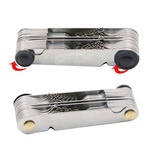 مقياس ملولب اللولبة, مقياس ملولب من الفولاذ المقاوم للصدأ 55/60 درجة ، متري ، بوصة ، ملولب ، مقياس ، ترس ، مسمار ، مقياس الملعب - Product Image 4