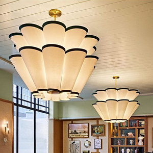Vintage Style Chandelier 50CM 60CM 80CM Six-Head Suspended <b>Lighting</b> For Living Room Bedroom Study <b>Dining</b> Room - Product Image 1
