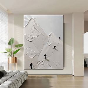 Pintura al Óleo Pintada a Mano de Retrato de Excursionistas en Montaña Nevada, Decoración de Pared en Lienzo para Habitación Infantil, Guardería, Sala de Juegos, Decoración del Hogar - Product Image 5