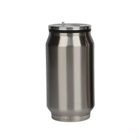 Bouteille isotherme en acier inoxydable de 280 ml, blanche et argentée, pour sublimation personnalisée, type canette de cola, vierge