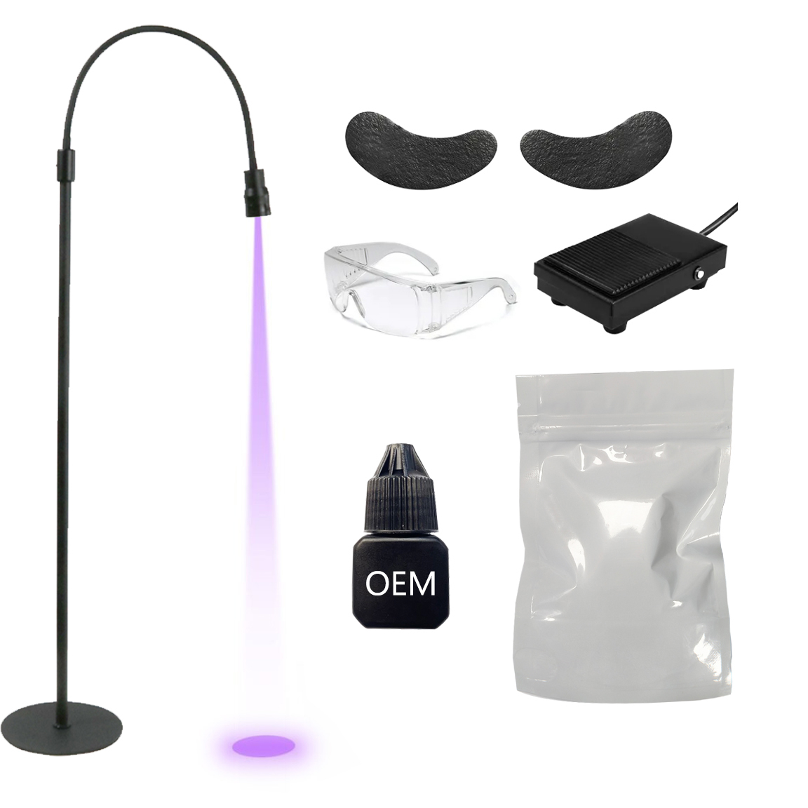 Floor Light Led UV Lash Lamp Glue Curing Uv LED Lamp for Eyelash Extensions 10W LED Light for Beauty Salon Uv Eyelash Lamp