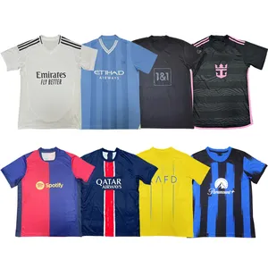 2024 Tailandia nueva versión para fanáticos camiseta de fútbol uniforme de fútbol transpirable para fanáticos camiseta de fútbol personalizada versión para fanáticos camiseta de fútbol