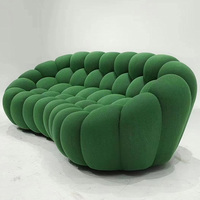 Fauteuil en tissu design 2026, 1/2/3 places, canapé bulle incurvé en textile