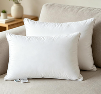 Coussins en duvet de canard blanc de luxe, super moelleux, taille standard, en coton, anti-duvet, avec garnissage en plumes et duvet de canard blanc.