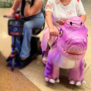 Dinosauro Animatronico Cavalcabile per Bambini - Giostra per Parchi Avventura all'Aperto <span class=keywords><strong>con</strong></span> Costruzione in Fibra di Vetro e Acciaio - Product Image 3