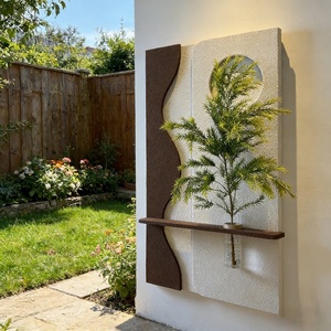 Peinture murale moderne personnalisée 3D abstraite avec LED, motif femme et fleurs, en grès, pour hôtel, salon et maison - Product Image 6