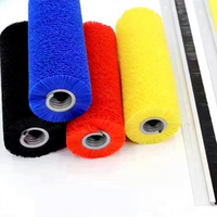 Brosse à rouleaux à ressort hélicoïdal personnalisée, matériau personnalisé, fil de nylon, brosse industrielle de type C, poignée en plastique, traitement de surface