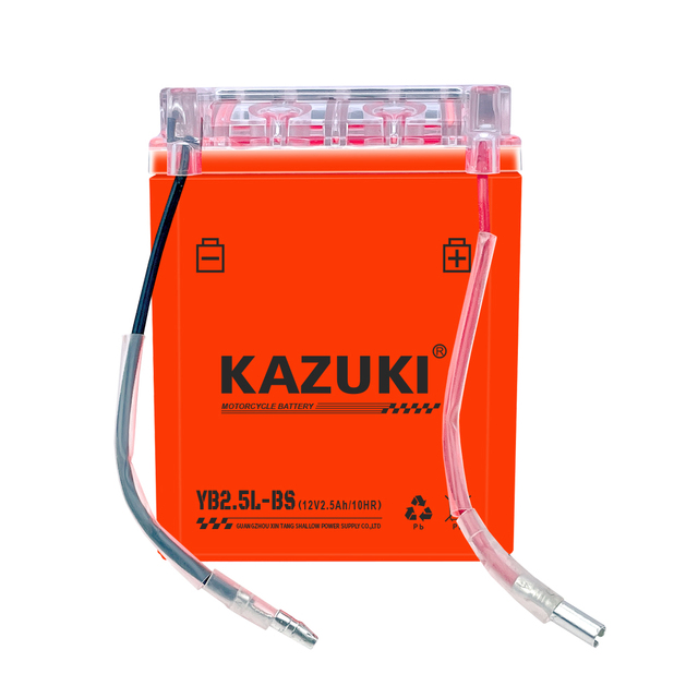 KAZUKI 12V 2.5AH Maintenance-Free Long Life Sealed Lead Acid Motorcycle Battery for Scooter ISO9001 Certified 1 Year New