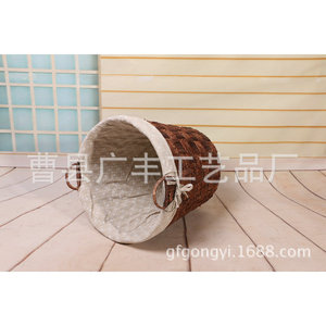 <b>Wicker</b> <b>Laundry</b> <b>Baskets</b> Round With Liner For Clothing Organizer Standing Type Cao County Shandong GF 53 - Product Image 4