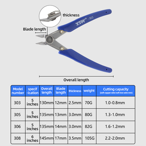 Thép không gỉ Mini diagonals Công cụ Cắt dây cắt plier jewelri làm cho kìm chính xác điện tử tuôn ra Cắt Kìm - Product Image 5