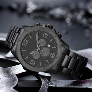 Caliente nuevo con etiquetas hombres reloj negro cuarzo <span class=keywords><strong>hombre</strong></span> reloj moda hombres banda reloj de pulsera hombres - Product Image 4