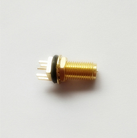 Conector hembra de placa PCB de montaje de borde, conector coaxial RP-SMA, IP67 RF