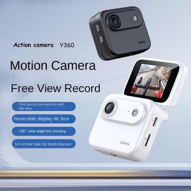 Action Camera Recorder with Flip Screen 4K Ultra-HD Recording VLOG Mode Image Stabilization 143° Wide-angle Lens Wholesale