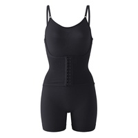 Body gainant amincissant sans couture en nylon, haute élasticité, contrôle du ventre, avec boutons, style européen-américain, taille XL