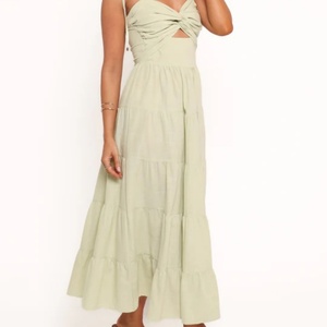 Robe d'été décontractée sans manches en coton et lin, design ajouré, couleur unie, pour femme - OEM - Product Image 3
