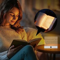 Lampe de lecture LED portable transparente transfrontalière rechargeable par USB, protection oculaire, pour dortoir, chambre, bureau, veilleuse à bouton-poussoir