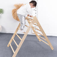 Juguetes Educativos Ecológicos, Coloridos, de Madera de Pino, Estructura de Escalada para Niños, Gimnasio Interior y Exterior, Toboganes Montessori