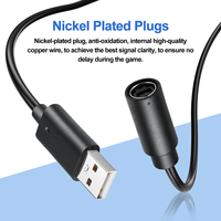 Câble USB détachable noir ou gris foncé avec conducteur en cuivre pur, dongle de remplacement de 10 pouces pour contrôleurs filaires 360