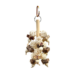 Игрушка для жевания для средних попугаев, украшение для клетки, в форме шишки, однотонная, подвесная, для игр и развлечений, для использования в помещении и на улице, для праздников и повседневного использования - Product Image 4