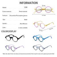 Gafas de acetato de moda vintage, montura pequeña, diseño de retales, monturas de gafas de estilo Europeo Americano, gafas ópticas