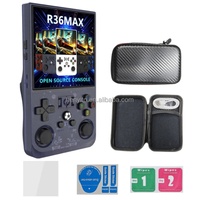 Console de jeu portable R36MAX, écran IPS de 3,5 pouces, jeux rétro, prise en charge de 10 000 jeux intégrés, batterie de 3000 mAh