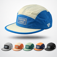 Casquette 5 panneaux en nylon tissé personnalisée OEM, imperméable et respirante, légère, pour sports de plein air, voyage, décontractée, camping, mode