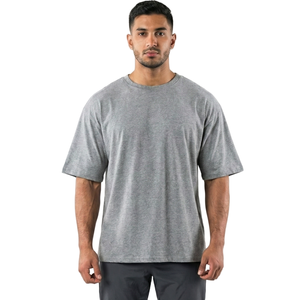 Fournisseur en gros de t-shirts pour hommes en coton 100% de 275 g/m², impression de logo personnalisée, t-shirt ample et ample, TKAN621 - Product Image 1