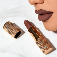 Cosmétiques pour les lèvres très demandés, OEM ODM, marque privée, 24 couleurs, tube carré noir, rouge à lèvres mat velours longue tenue, haute pigmentation