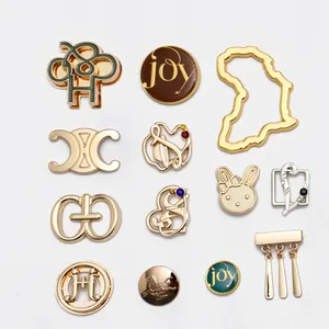 Bag Purse Hardware Letters Metal Brand Logo Label Handbags Custom Metal Name Plate Gold Logo Tags Letter Metal Logo For Handbag