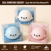 Southpeak Toy Seal Squishy Dumpling en mousse PU à remontée lente, jouet anti-stress à presser, Squishy Factory OEM B2B Wholesale